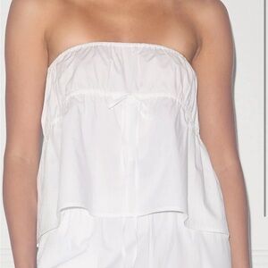 NWT the strapless cotton top by Deiji Studios in white